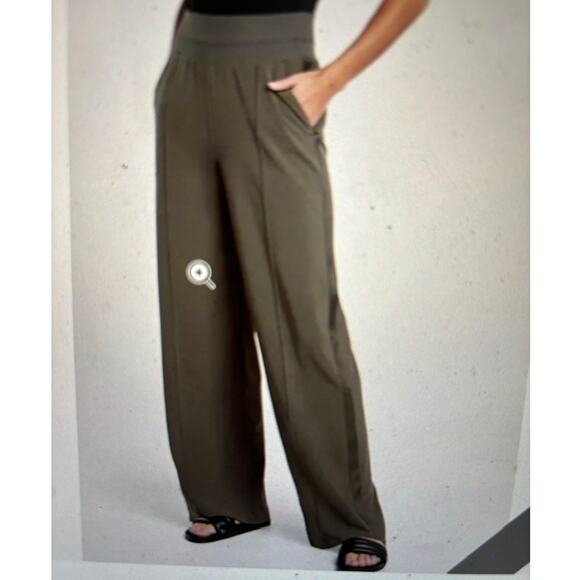 Athleta Nolita Wide Leg Pants Mountain Olive Green SZ 4 - Picture 1 of 5